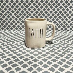 RAE Dunn Ceramic White FAITH Coffee Tea Mug